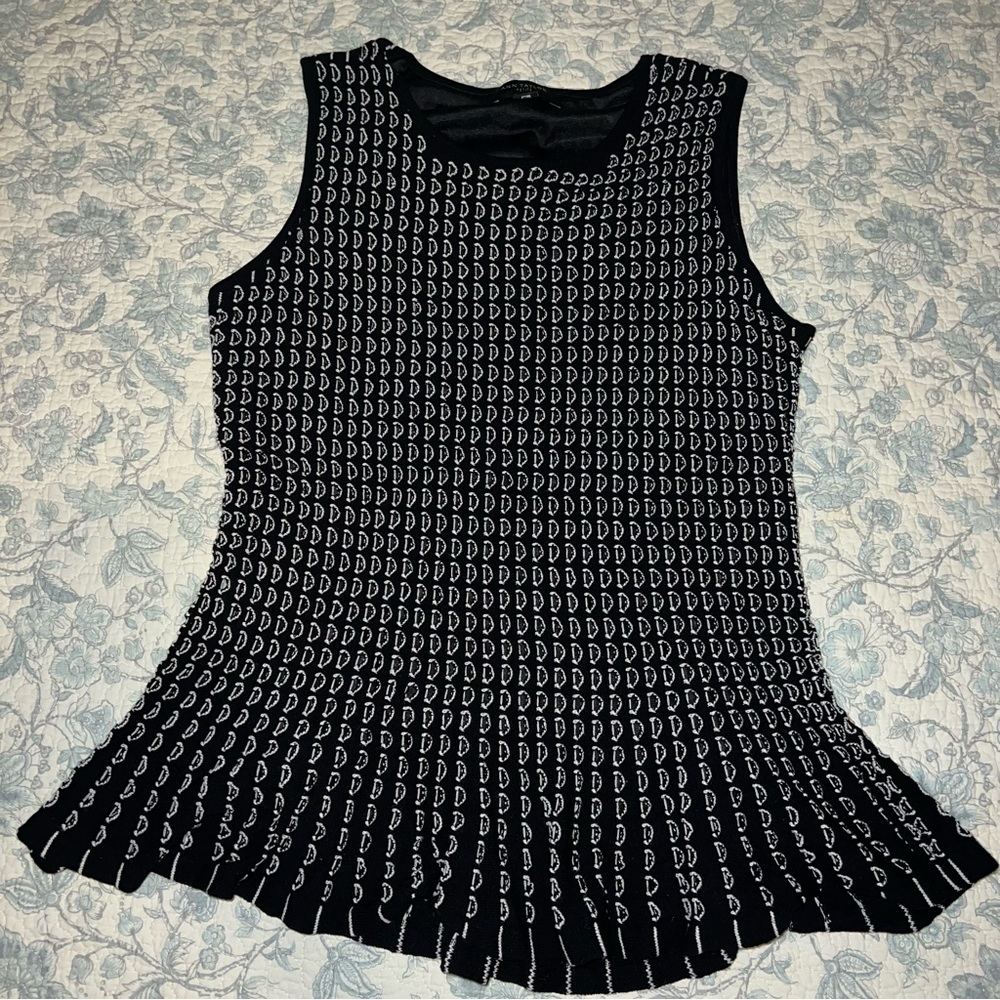 ann taylor square neck peplum blouse